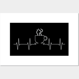 Coffee addict heartbeat Posters and Art